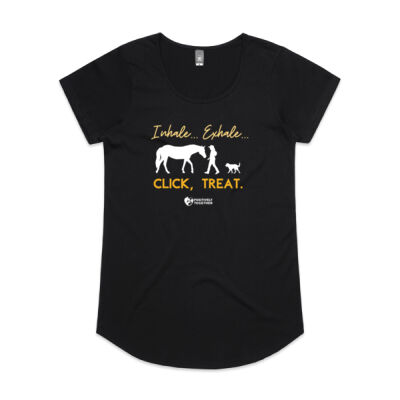 Inhale exhale click treat - Womens Mali Tee Thumbnail