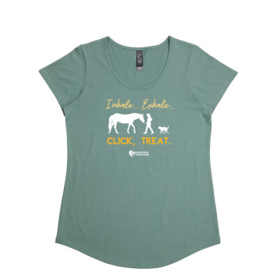 Inhale exhale click treat - Womens Stacy Tee Thumbnail