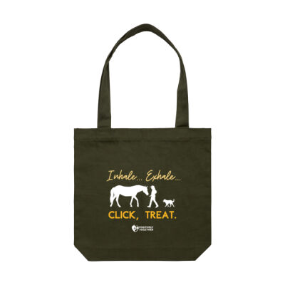 Inhale exhale click treat - Carrie Tote Bag  Thumbnail