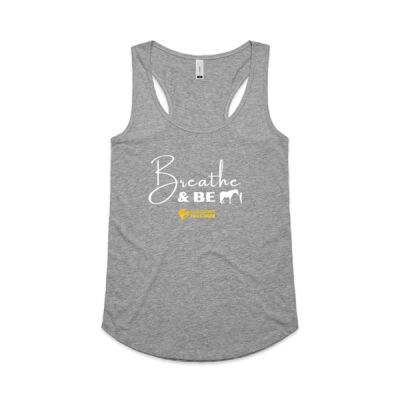Breathe and Be  - Womens Yes Racerback Singlet Thumbnail