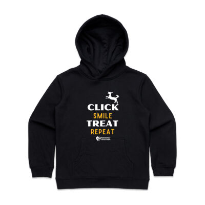 Click treat smile repeat! (dog) - Kids Supply Hoodie Thumbnail