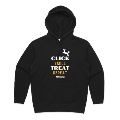 Click treat smile repeat! (dog) - Womens Premium Hood Thumbnail
