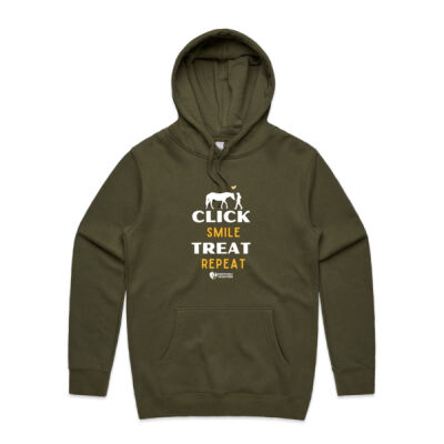 Click treat smile repeat! (horse) - Mens Stencil Hoodie Thumbnail