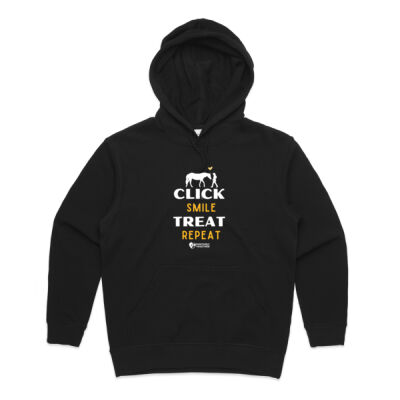 Click treat smile repeat! (horse) - Womens Premium Hood Thumbnail