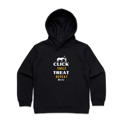 Click treat smile repeat! (horse) - Kids Supply Hoodie Thumbnail