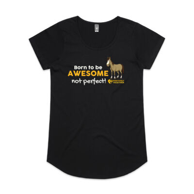 Born to be awesome HORSE  - Womens Mali Tee Thumbnail