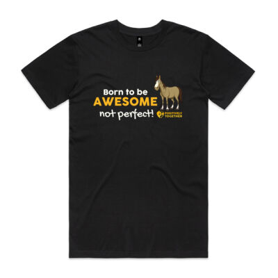 Born to be awesome HORSE  - Mens Staple T shirt Thumbnail