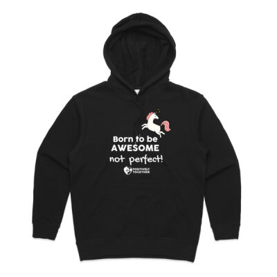 Born to be Awesome UNICORN  - Womens Premium Hood Thumbnail
