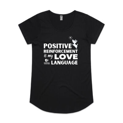 Positive reinforcement is my love language (DOG)  - Womens Mali Tee Thumbnail