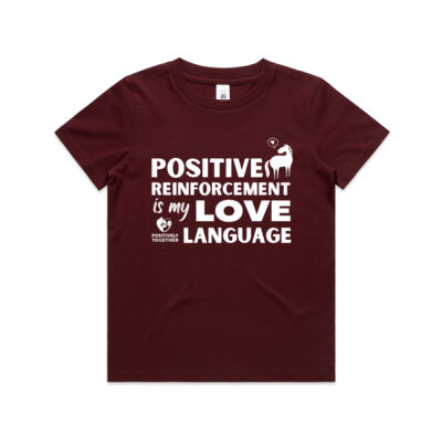 Positive reinforcement is my love language (HORSE)  - Kids Youth T shirt Thumbnail