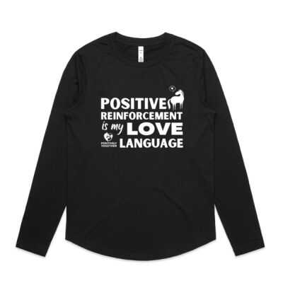 Positive reinforcement is my love language (HORSE)  - Womens Curve Longsleeve Tee Thumbnail