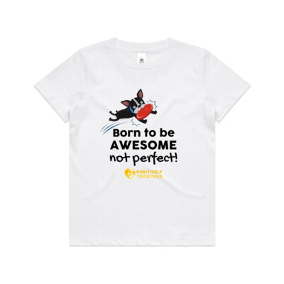 Born to be awesome DOG  - Kids Youth T shirt Thumbnail