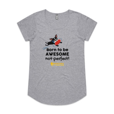 Born to be awesome DOG  - Womens Mali Tee Thumbnail