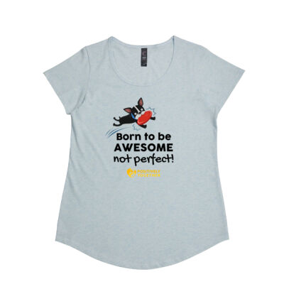 Born to be awesome DOG  - Womens Stacy Tee Thumbnail